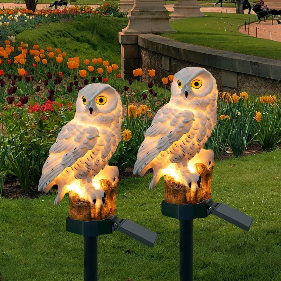 Solar Eulenlampe – Niedliche LED Außenbeleuchtung für Garten & Terrasse