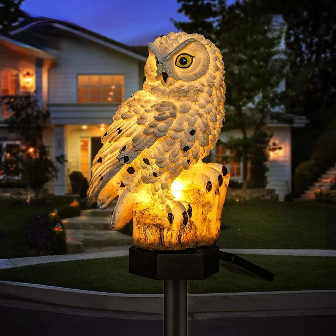 Solar Eulenlampe – Niedliche LED Außenbeleuchtung für Garten & Terrasse