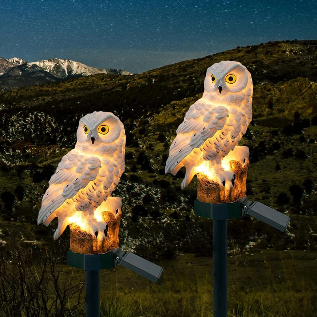 Solar Eulenlampe – Niedliche LED Außenbeleuchtung für Garten & Terrasse