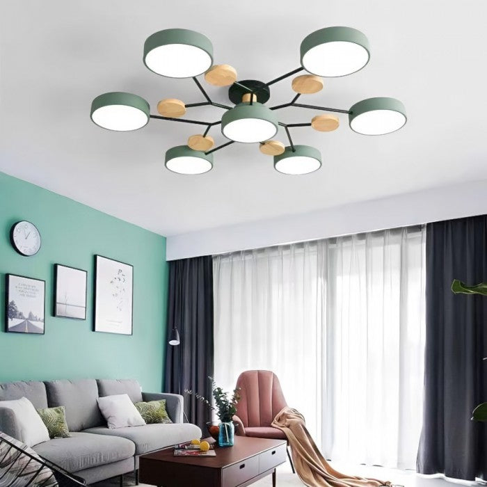 AuraScheibe: Moderne LED-Deckenleuchte im organischen Design mit dimmbarer Funktion