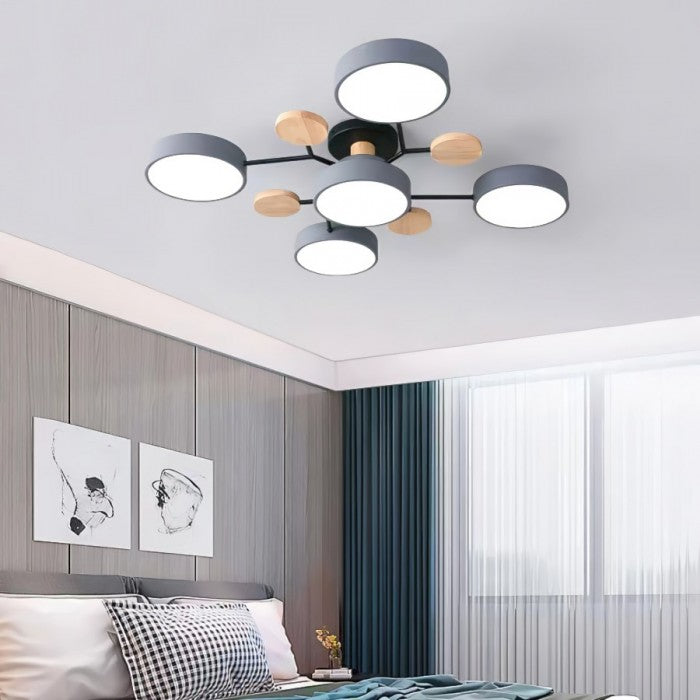 AuraScheibe: Moderne LED-Deckenleuchte im organischen Design mit dimmbarer Funktion