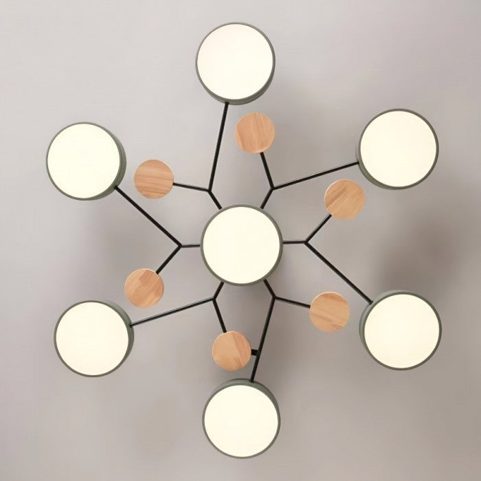 AuraScheibe: Moderne LED-Deckenleuchte im organischen Design mit dimmbarer Funktion
