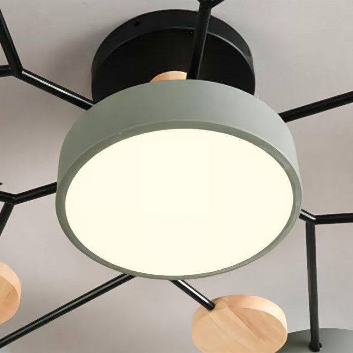 AuraScheibe: Moderne LED-Deckenleuchte im organischen Design mit dimmbarer Funktion