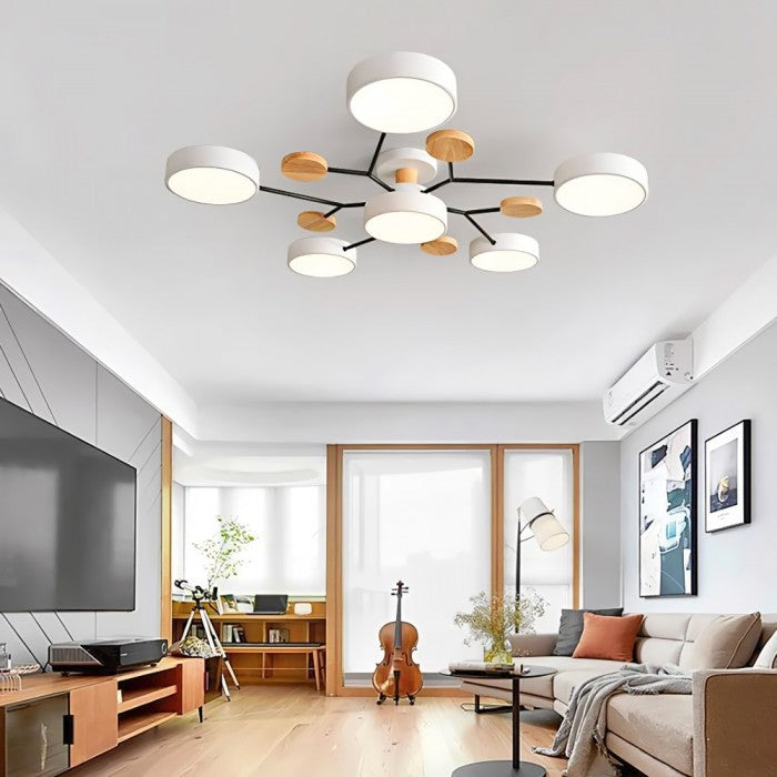 AuraScheibe: Moderne LED-Deckenleuchte im organischen Design mit dimmbarer Funktion