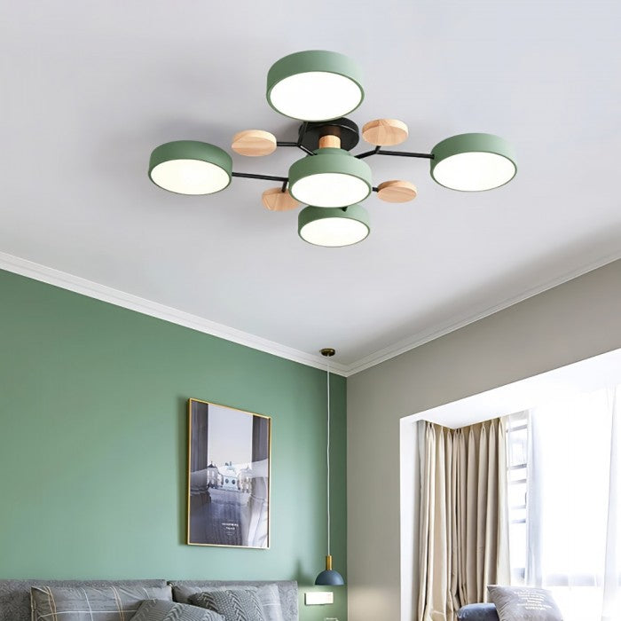 AuraScheibe: Moderne LED-Deckenleuchte im organischen Design mit dimmbarer Funktion