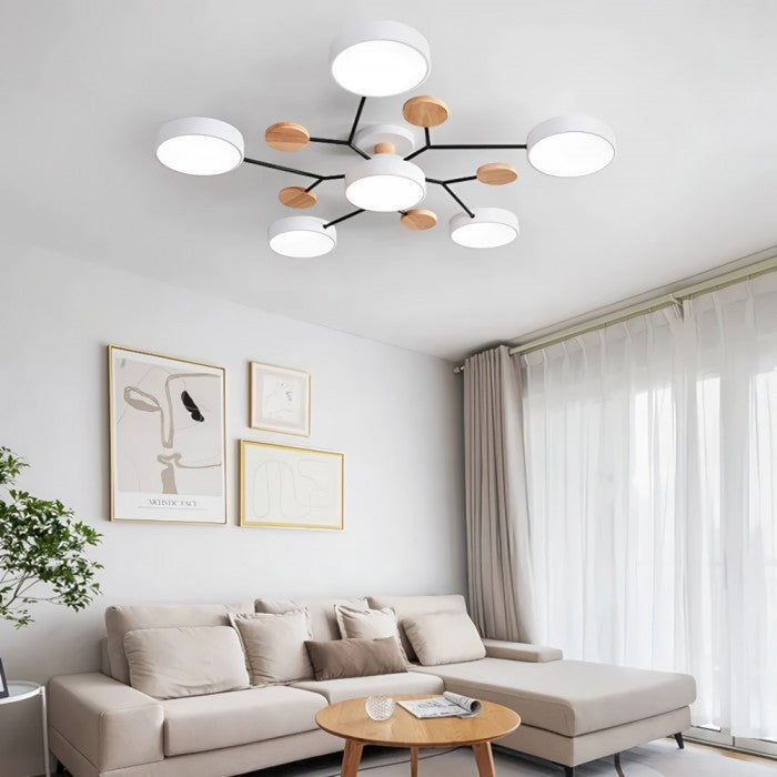 AuraScheibe: Moderne LED-Deckenleuchte im organischen Design mit dimmbarer Funktion