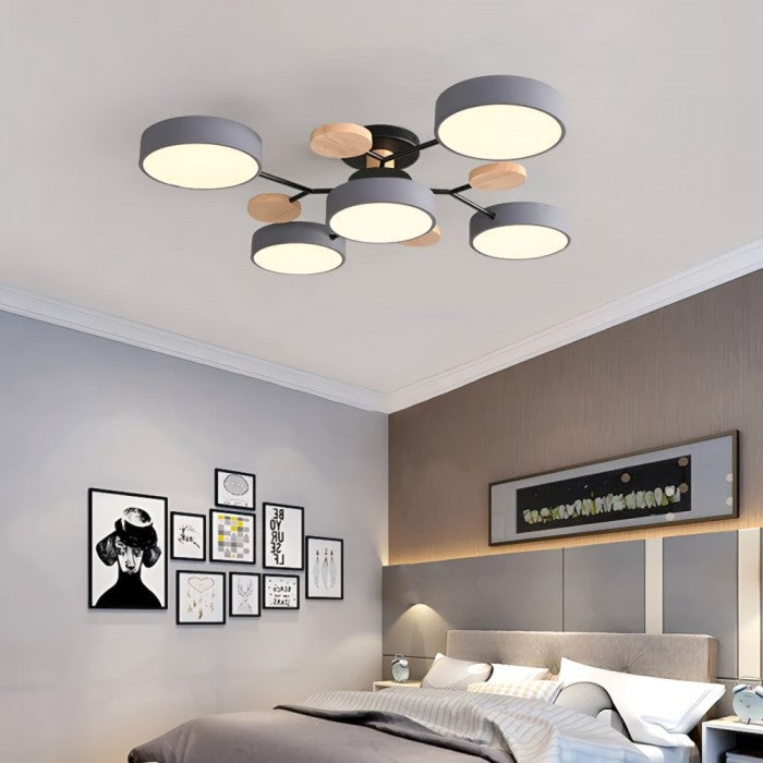 AuraScheibe: Moderne LED-Deckenleuchte im organischen Design mit dimmbarer Funktion