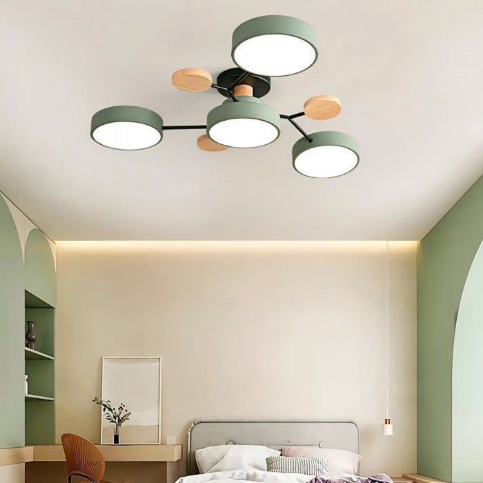 AuraScheibe: Moderne LED-Deckenleuchte im organischen Design mit dimmbarer Funktion