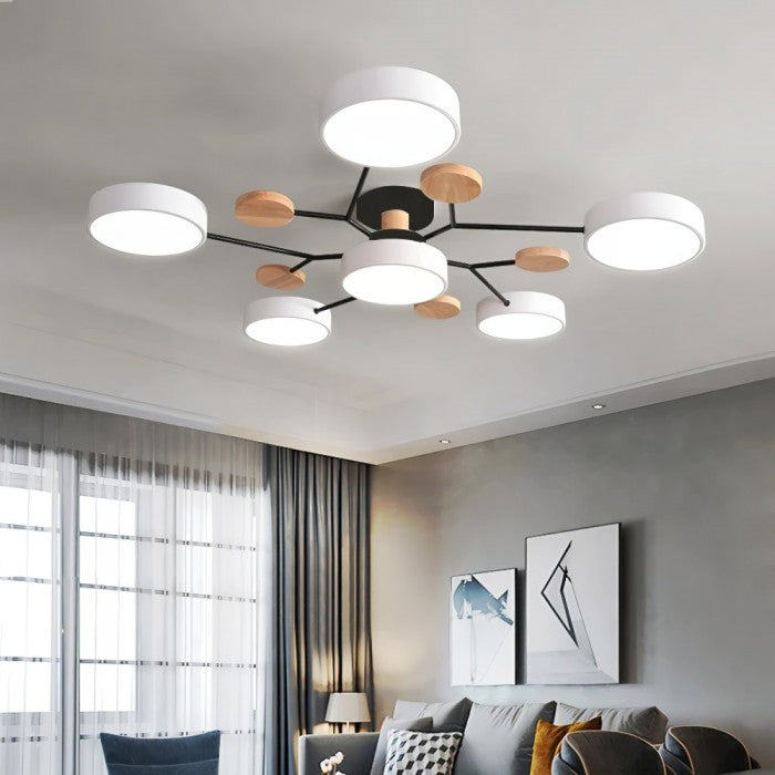 AuraScheibe: Moderne LED-Deckenleuchte im organischen Design mit dimmbarer Funktion