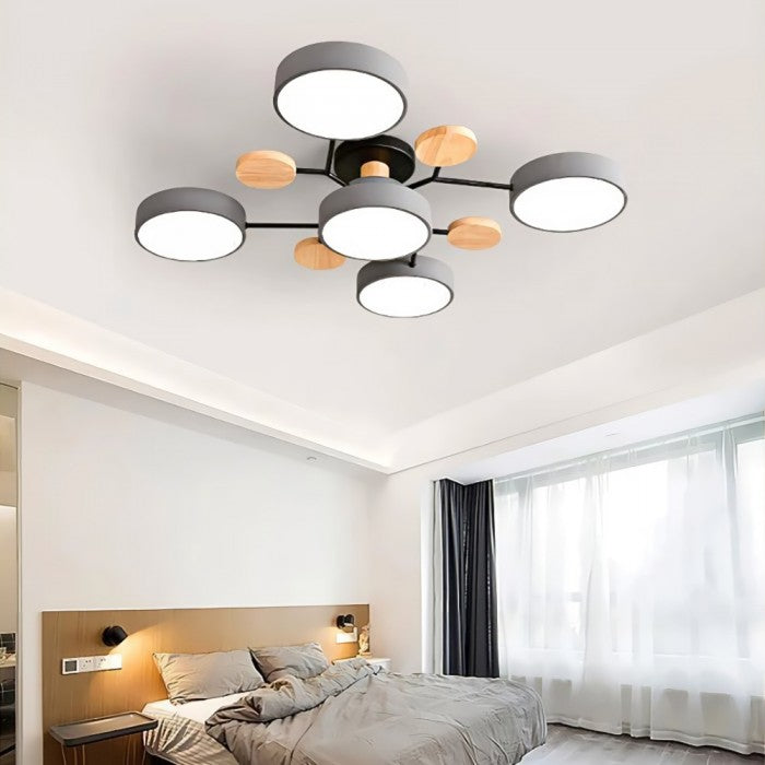 AuraScheibe: Moderne LED-Deckenleuchte im organischen Design mit dimmbarer Funktion