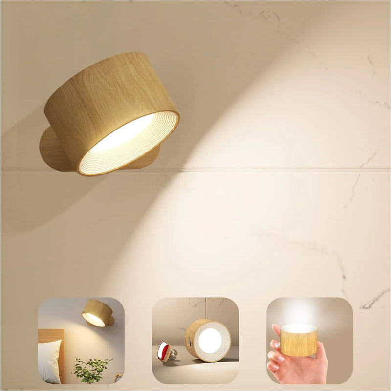 Emilia | Kabellose 360-Grad-Wandleuchte