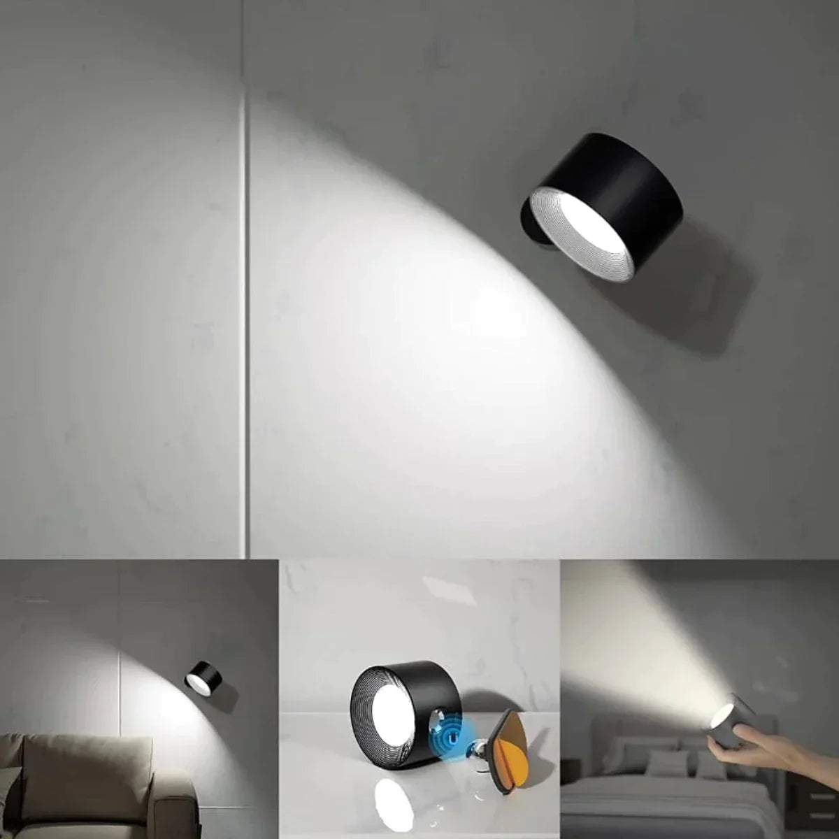 Emilia | Kabellose 360-Grad-Wandleuchte