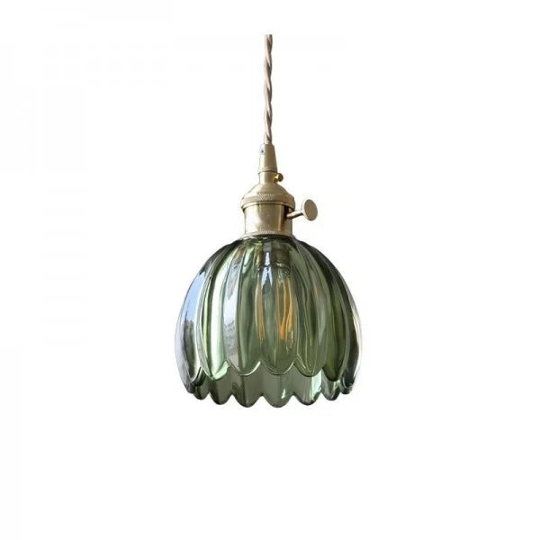 FloraLume: Pendelleuchte mit elegantem, blütenförmigem Glasschirm