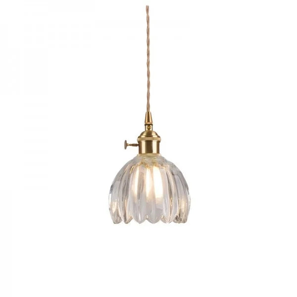 FloraLume: Pendelleuchte mit elegantem, blütenförmigem Glasschirm