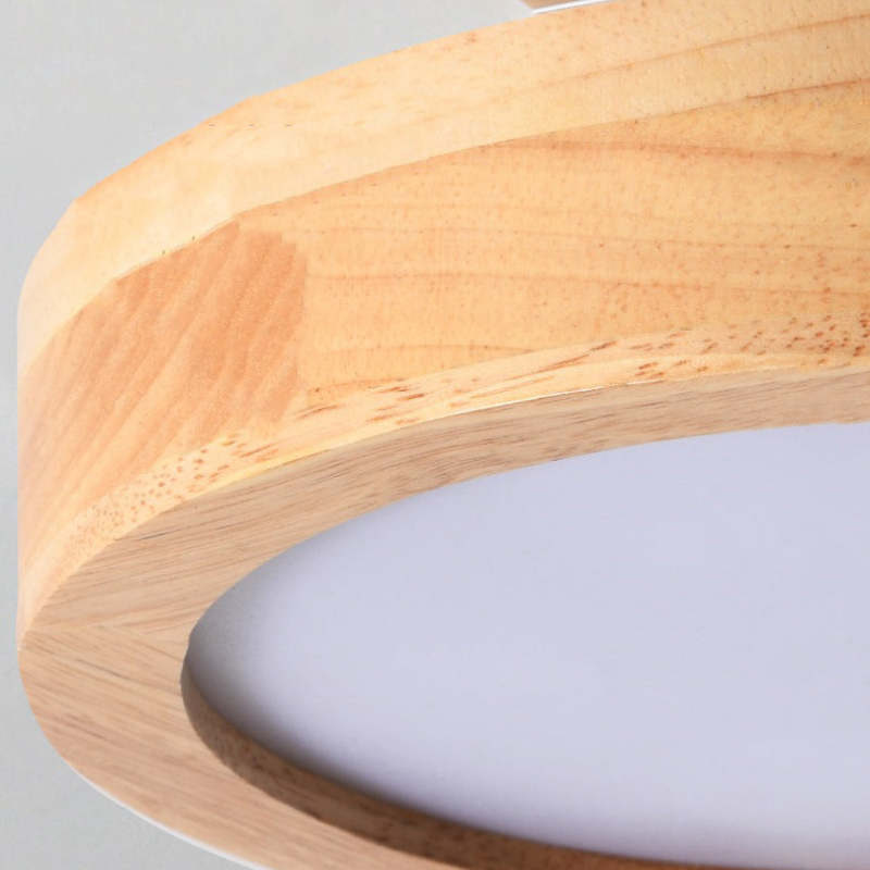 LumenWood: Moderne LED-Deckenleuchte mit natürlichem Holzrahmen