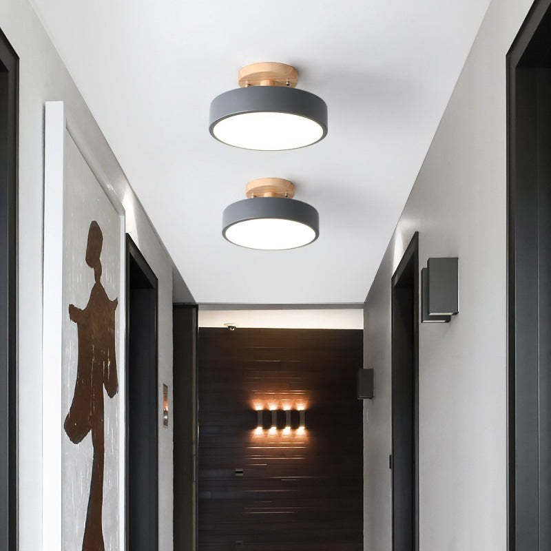 LumenWood: Moderne LED-Deckenleuchte mit natürlichem Holzrahmen