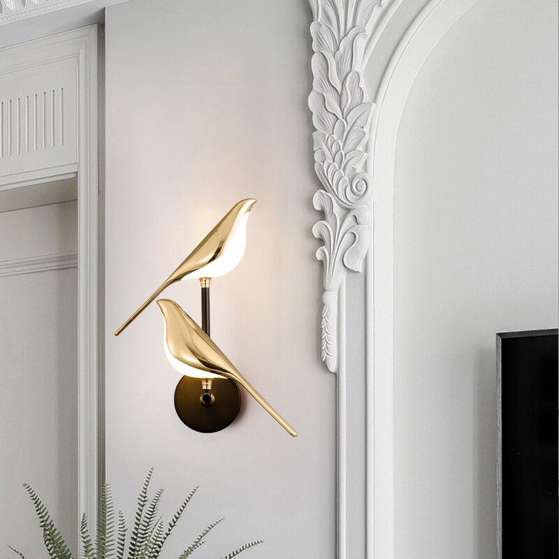 Moderne Wandlampe in Vogel-Design - Stilvolle Beleuchtung