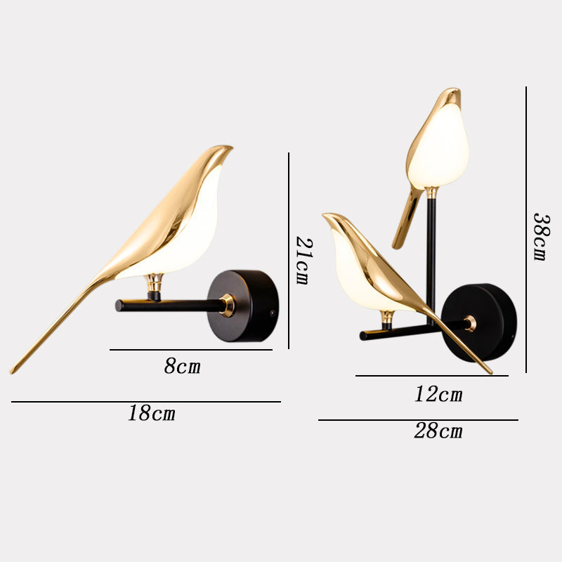 Moderne Wandlampe in Vogel-Design - Stilvolle Beleuchtung