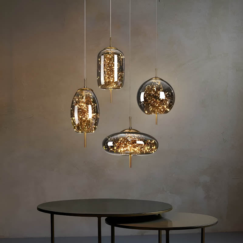 Pendelleuchte Rauchglas modern – LED Hängelampe in Rauchbraun