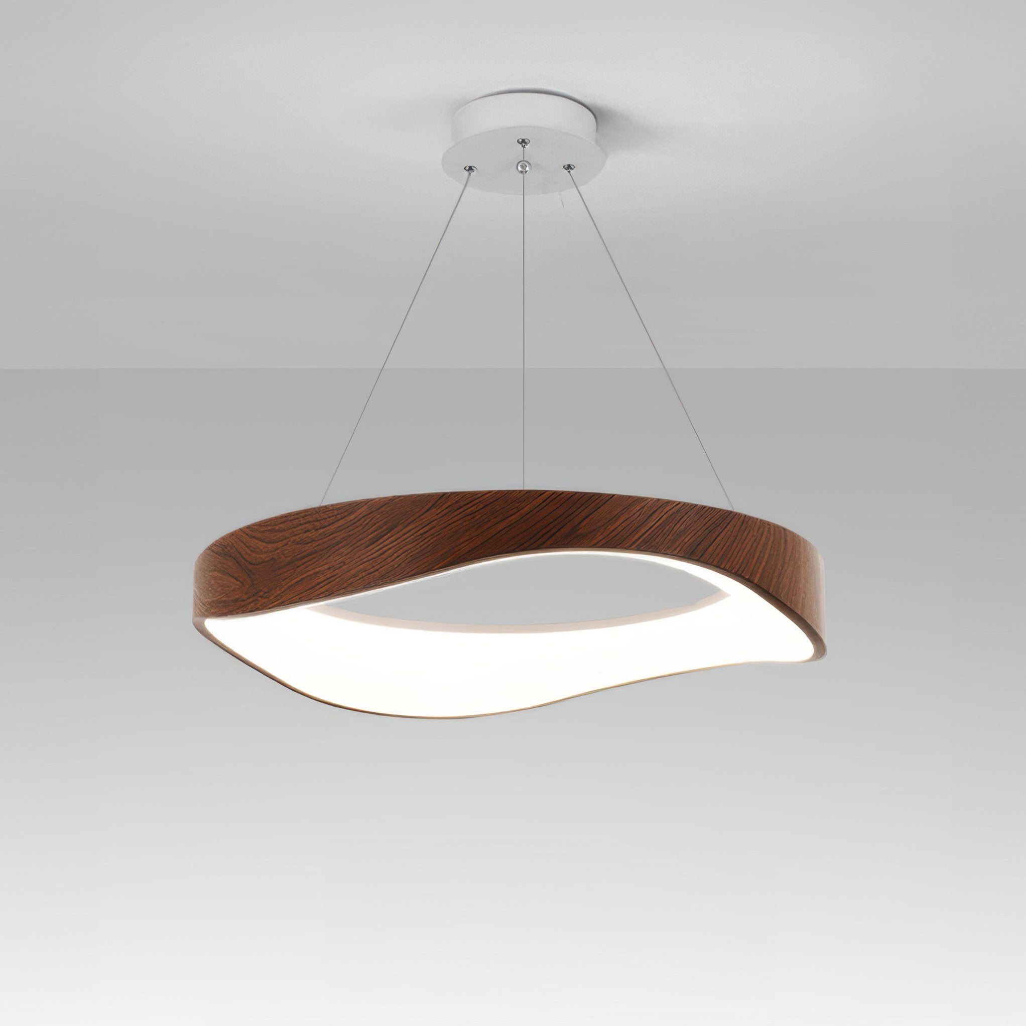Runde LED Pendelleuchte höhenverstellbar – moderne Hängelampe in Wellenform