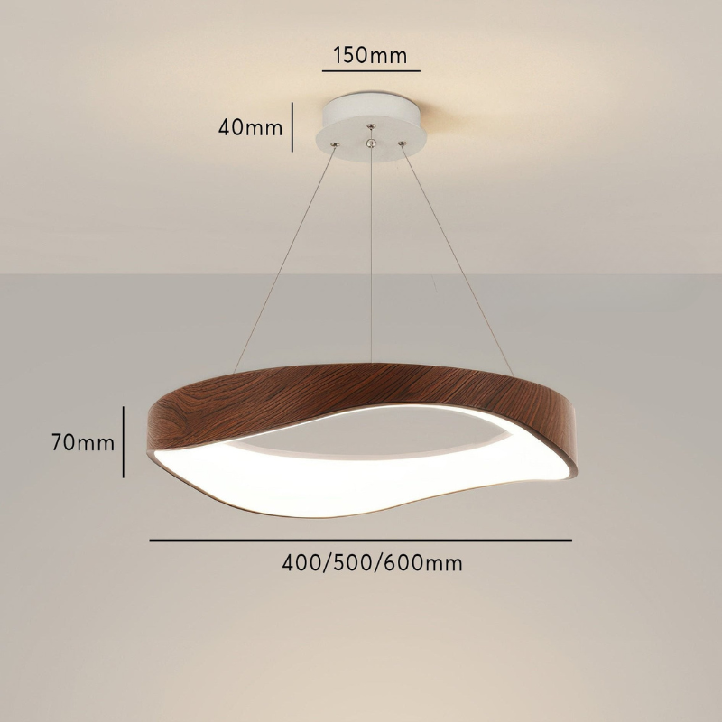 Runde LED Pendelleuchte höhenverstellbar – moderne Hängelampe in Wellenform