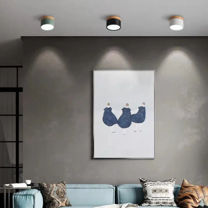 ZentroLicht: Minimalistische LED-Deckenleuchte im Zylinder-Design