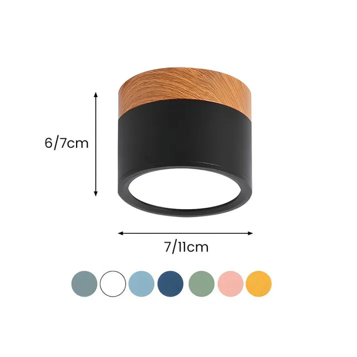 ZentroLicht: Minimalistische LED-Deckenleuchte im Zylinder-Design