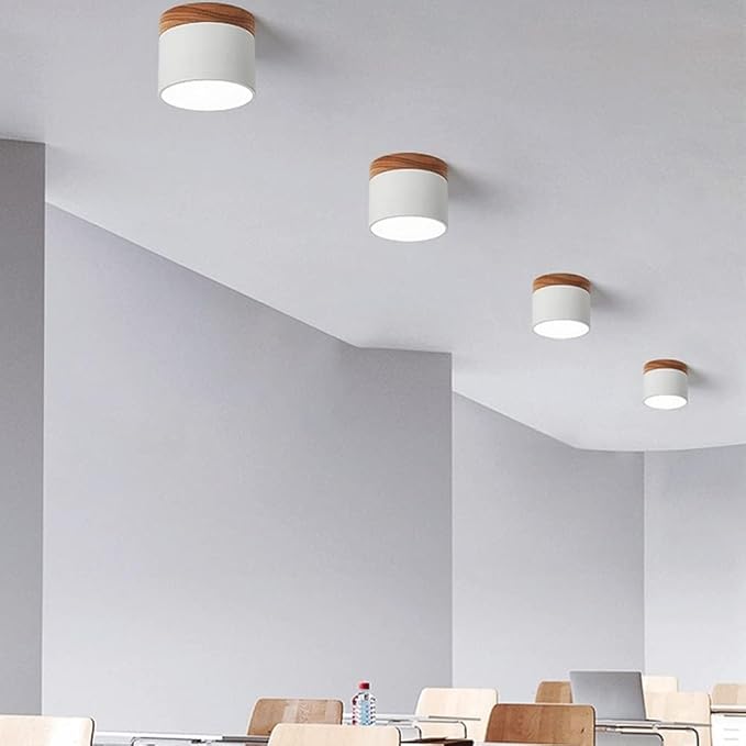 ZentroLicht: Minimalistische LED-Deckenleuchte im Zylinder-Design