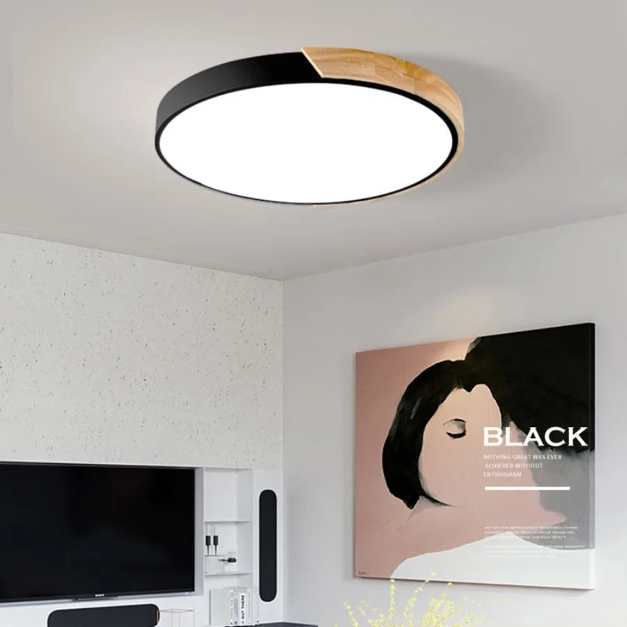 Moderne Nordische Holz-Macaroon-Deckenleuchte - Perfekte Beleuchtung mit Stil